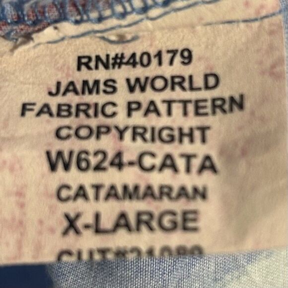 Vintage Jams World Catamaran Hawaiian Button Up Shirt Blue Womens Sz XL Tropical - Picture 4 of 11